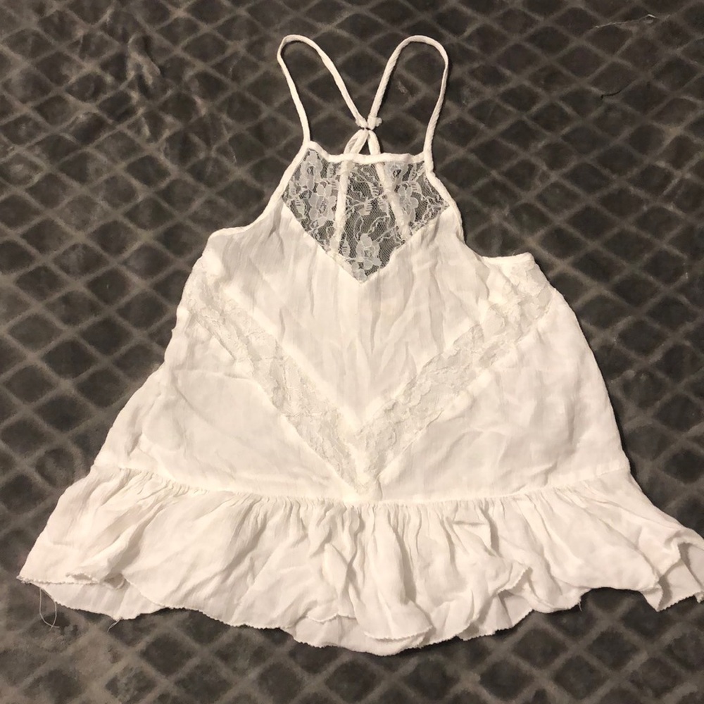 XS white blouse Hollister